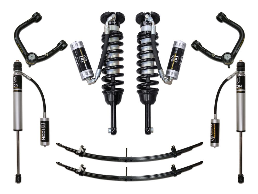 0-3.5" 2005-2022 Toyota Tacoma 4wd Coilover Lift Kit by ICON Vehicle Dynamics - Stage 4 (with tubular steel upper control arms)