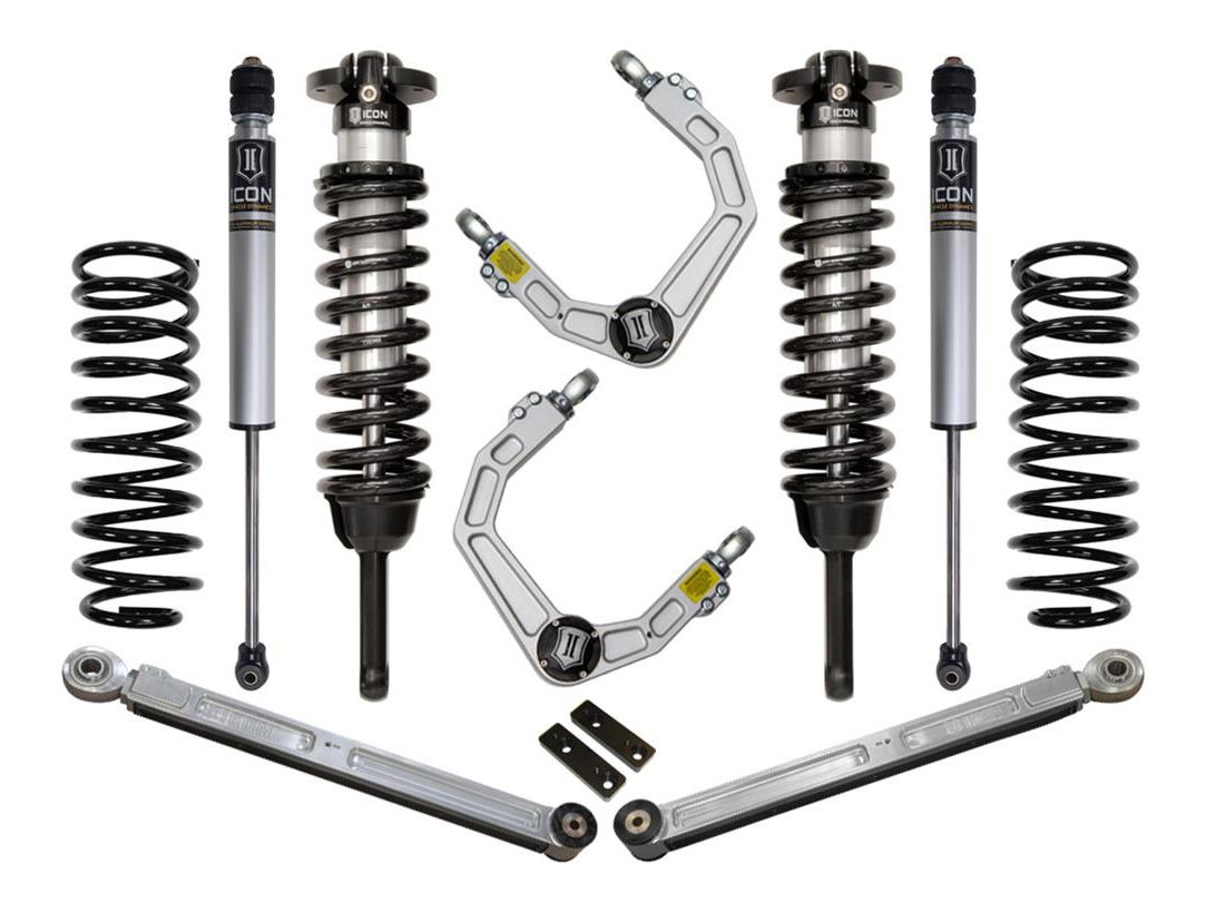 0-3.5" 2007-2009 Toyota FJ Cruiser 4wd Coilover Lift Kit by ICON Vehicle Dynamics - Stage 3 (with billet aluminum upper control arms)