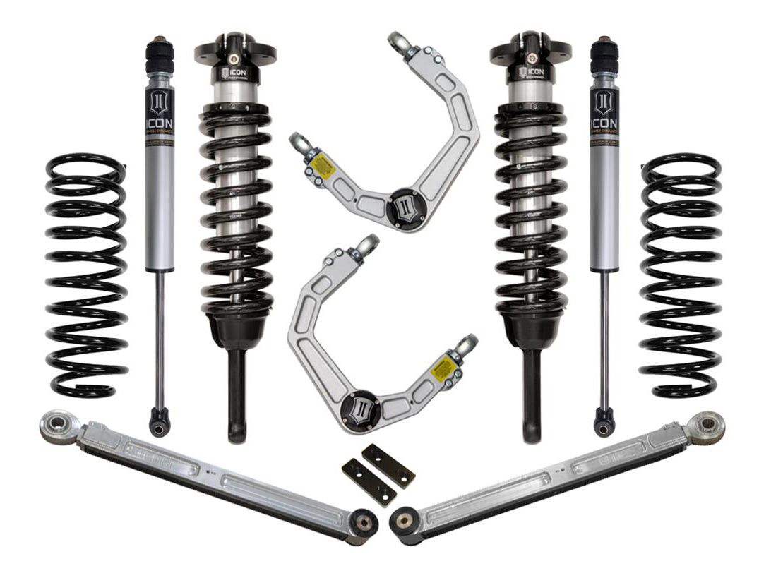 0-3.5" 2010-2014 Toyota FJ Cruiser 4wd Coilover Lift Kit by ICON Vehicle Dynamics - Stage 3 (with billet aluminum upper control arms)