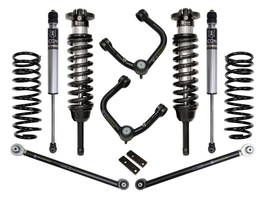 0-3.5" 2010-2014 Toyota FJ Cruiser 4wd Coilover Lift Kit by ICON Vehicle Dynamics - Stage 3 (with tubular steel upper control arms)