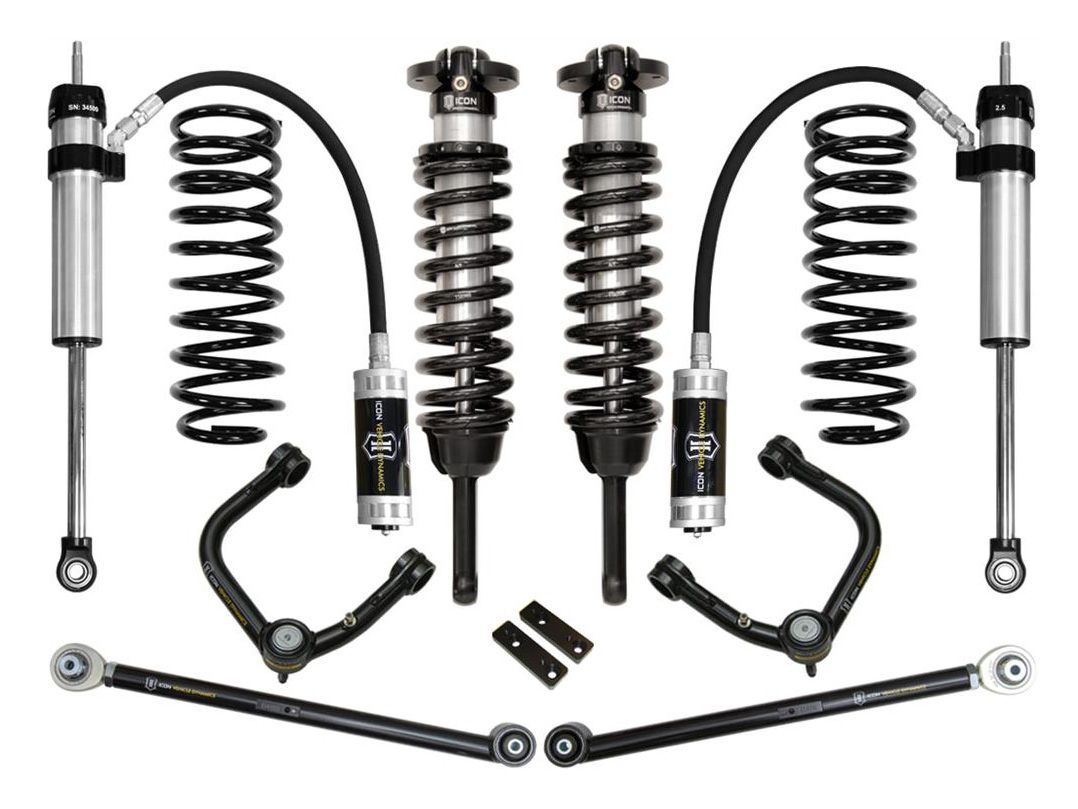 0-3.5" 2007-2009 Toyota FJ Cruiser 4wd Coilover Lift Kit by ICON Vehicle Dynamics - Stage 4 (with tubular steel upper control arms)