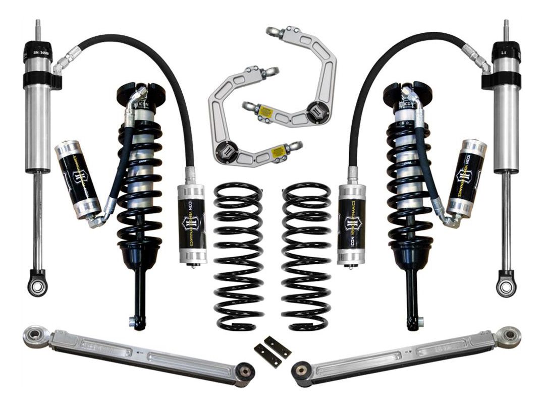 0-3.5" 2007-2009 Toyota FJ Cruiser 4wd Coilover Lift Kit by ICON Vehicle Dynamics - Stage 5 (with billet aluminum upper control arms)