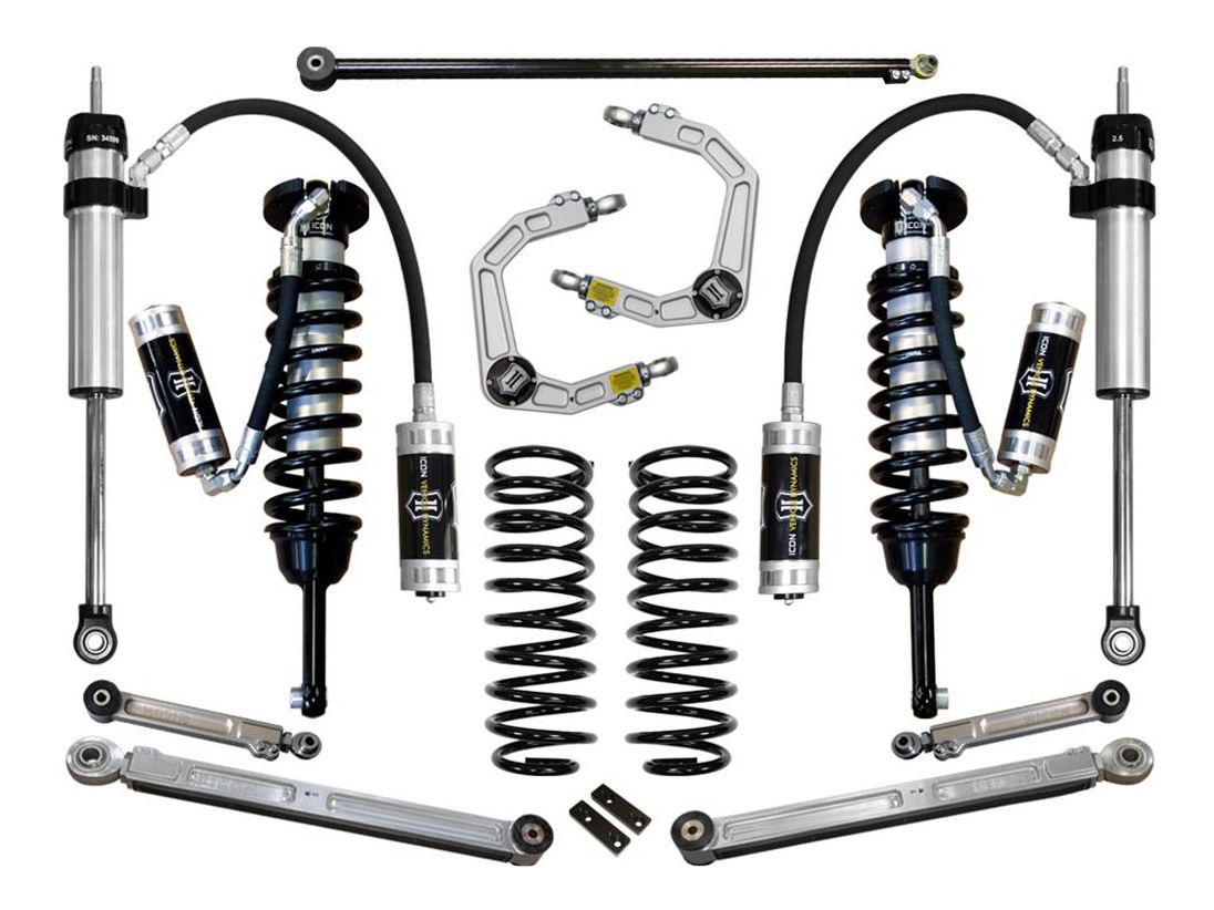 0-3.5" 2010-2014 Toyota FJ Cruiser 4wd Coilover Lift Kit by ICON Vehicle Dynamics - Stage 6 (with billet aluminum upper control arms)