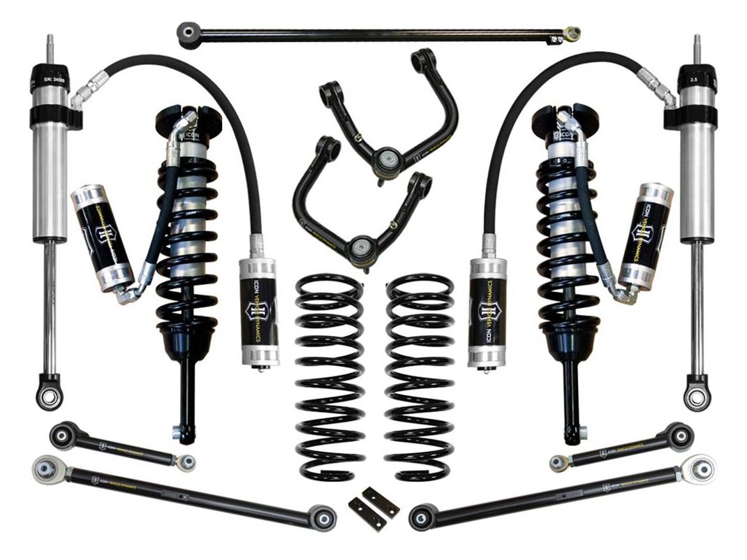 0-3.5" 2007-2009 Toyota FJ Cruiser 4wd Coilover Lift Kit by ICON Vehicle Dynamics - Stage 6 (with tubular steel upper control arms)