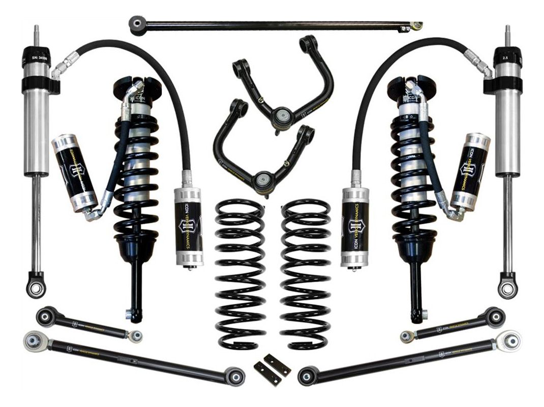 0-3.5" 2010-2014 Toyota FJ Cruiser 4wd Coilover Lift Kit by ICON Vehicle Dynamics - Stage 6 (with tubular steel upper control arms)