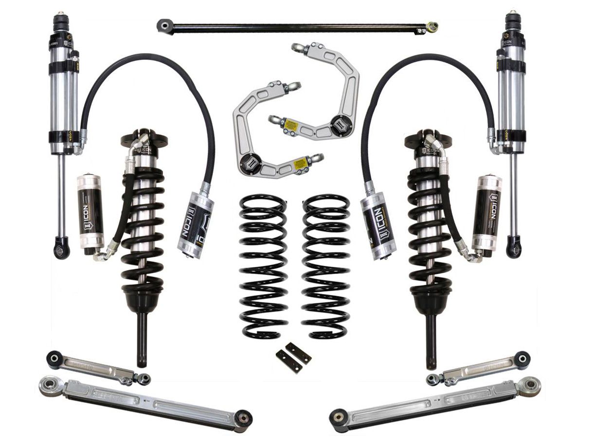 0-3.5" 2007-2009 Toyota FJ Cruiser 4wd Coilover Lift Kit by ICON Vehicle Dynamics - Stage 8 (with billet aluminum upper control arms)