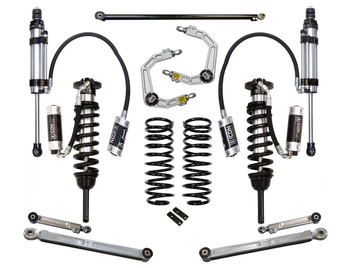 0-3.5" 2010-2014 Toyota FJ Cruiser 4wd Coilover Lift Kit by ICON Vehicle Dynamics - Stage 8 (with billet aluminum upper control arms)