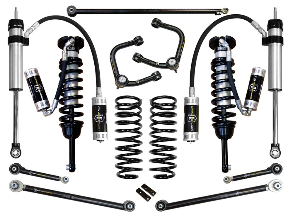 0-3.5" 2010-2022 Lexus GX460 4wd Coilover Lift Kit by ICON Vehicle Dynamics - Stage 6 (with tubular steel upper control arms)