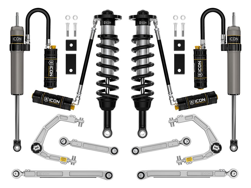 1.25-3.5" 2022-2024 Toyota Tundra 4wd Coilover Lift Kit by ICON Vehicle Dynamics - Stage 10 (with billet aluminum upper control arms)