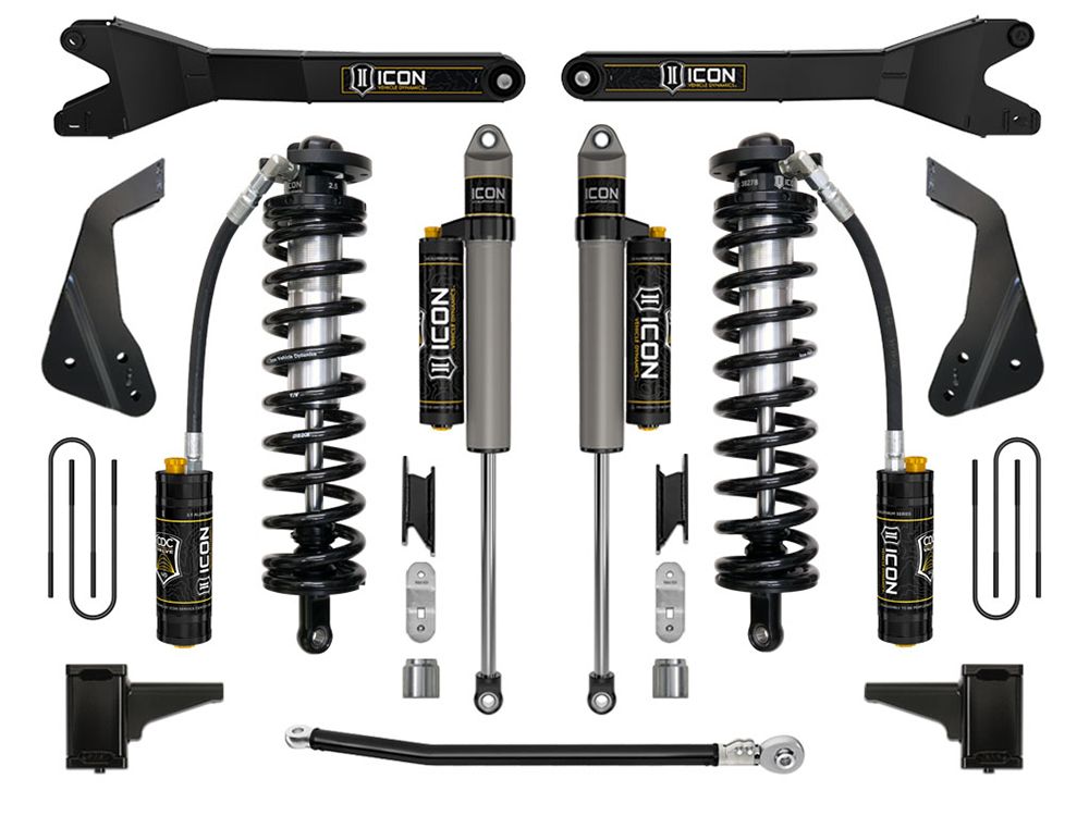 4-5.5" 2008-2010 Ford F250/F350 4wd Coilover Conversion Lift Kit by ICON Vehicle Dynamics - Stage 4 (with Radius Arms)