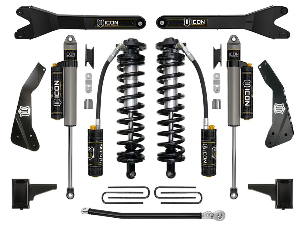 4-5.5" 2011-2016 Ford F250/F350 4wd Coilover Conversion Lift Kit by ICON Vehicle Dynamics - Stage 4 (with Radius Arms)