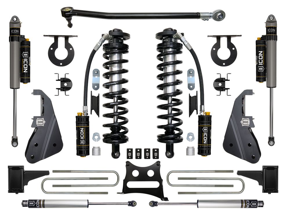 4-5.5" 2017-2022 Ford F250/F350 4wd Coilover Conversion Lift Kit by ICON Vehicle Dynamics - Stage 4