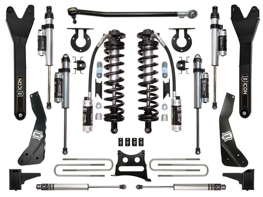 4-5.5" 2017-2022 Ford F250/F350 4wd Coilover Conversion Lift Kit by ICON Vehicle Dynamics - Stage 6 (with Radius Arms)