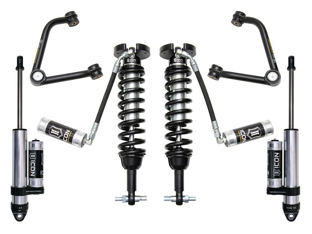 1.5-3.5" 2019-2023 Chevy Silverado 1500 4wd & 2wd Coilover Lift Kit by ICON Vehicle Dynamics - Stage 3 (with tubular steel upper control arms)