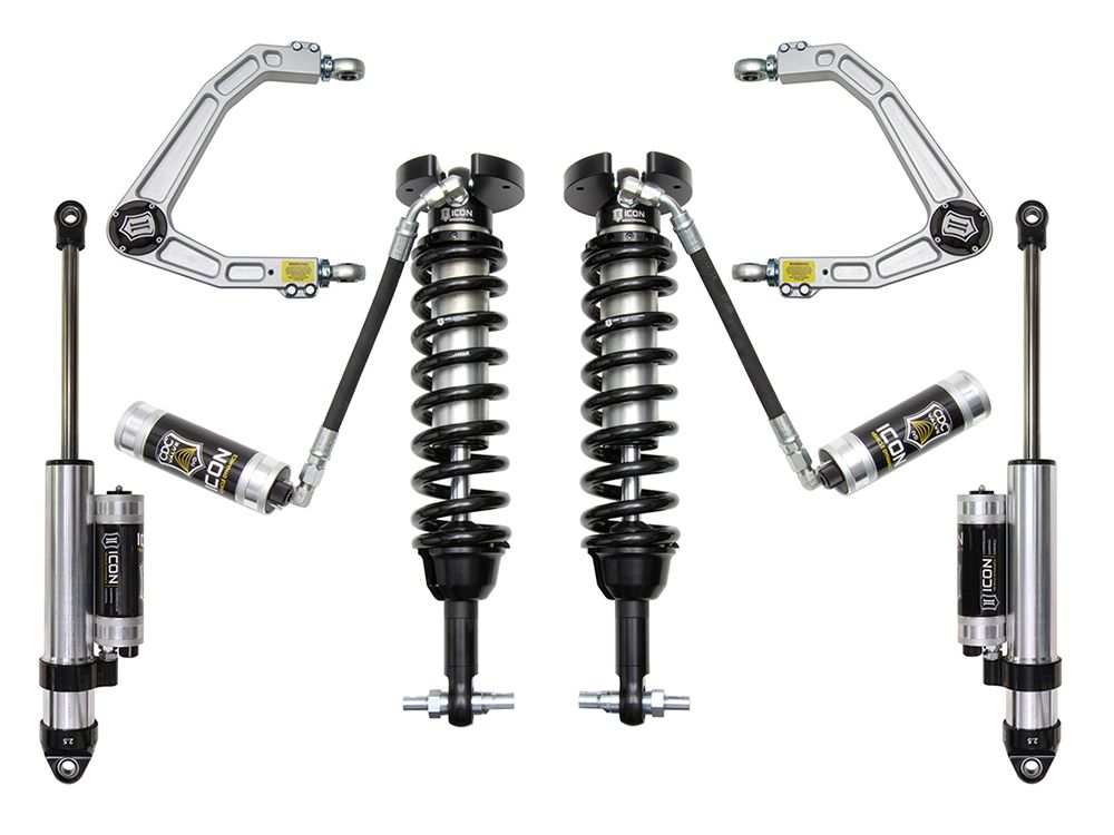 1.5-3.5" 2019-2023 Chevy Silverado 1500 4wd & 2wd Coilover Lift Kit by ICON Vehicle Dynamics - Stage 4 (with billet aluminum upper control arms)