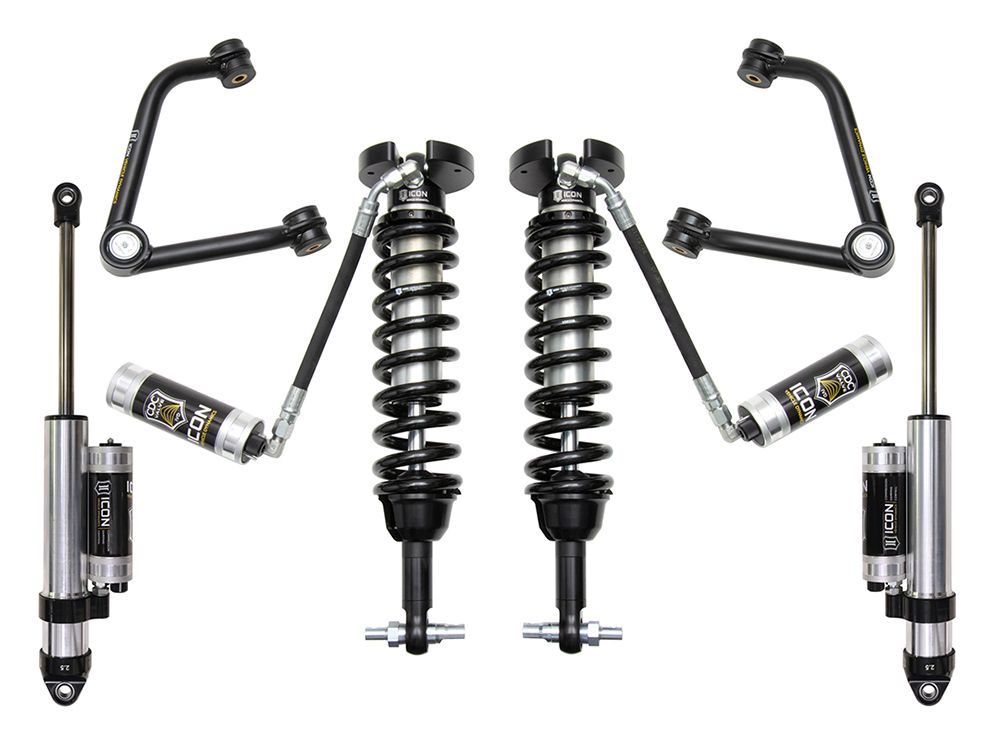 1.5-3.5" 2019-2023 Chevy Silverado 1500 4wd & 2wd Coilover Lift Kit by ICON Vehicle Dynamics - Stage 4 (with tubular steel upper control arms)