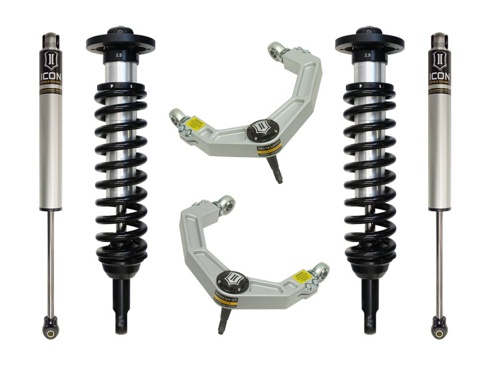 0-2.63" 2009-2013 Ford F150 2wd Coilover Lift Kit by ICON Vehicle Dynamics - Stage 2 (with billet aluminum upper control arms)