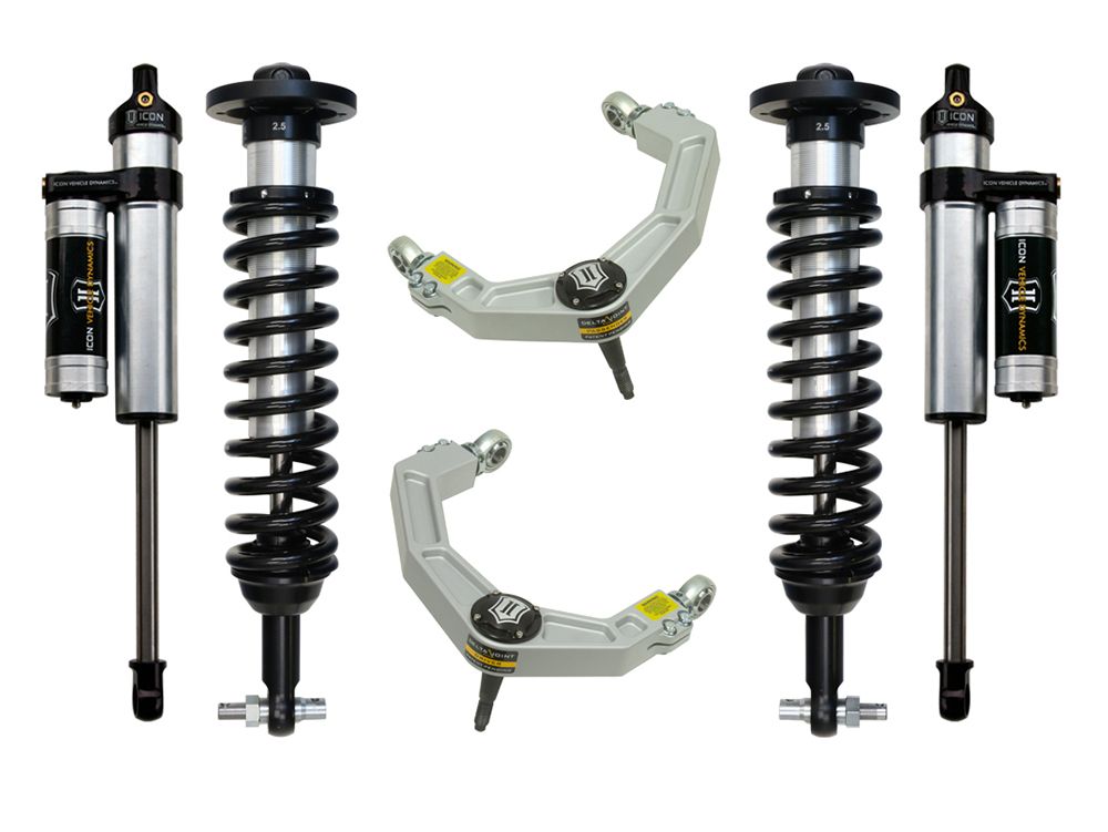 0-2.63" 2014 Ford F150 4wd Coilover Lift Kit by ICON Vehicle Dynamics - Stage 3 (with billet aluminum upper control arms)