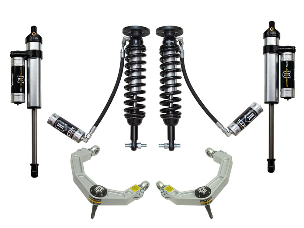 1.75-2.63" 2014 Ford F150 4wd Coilover Lift Kit by ICON Vehicle Dynamics - Stage 4 (with billet aluminum upper control arms)