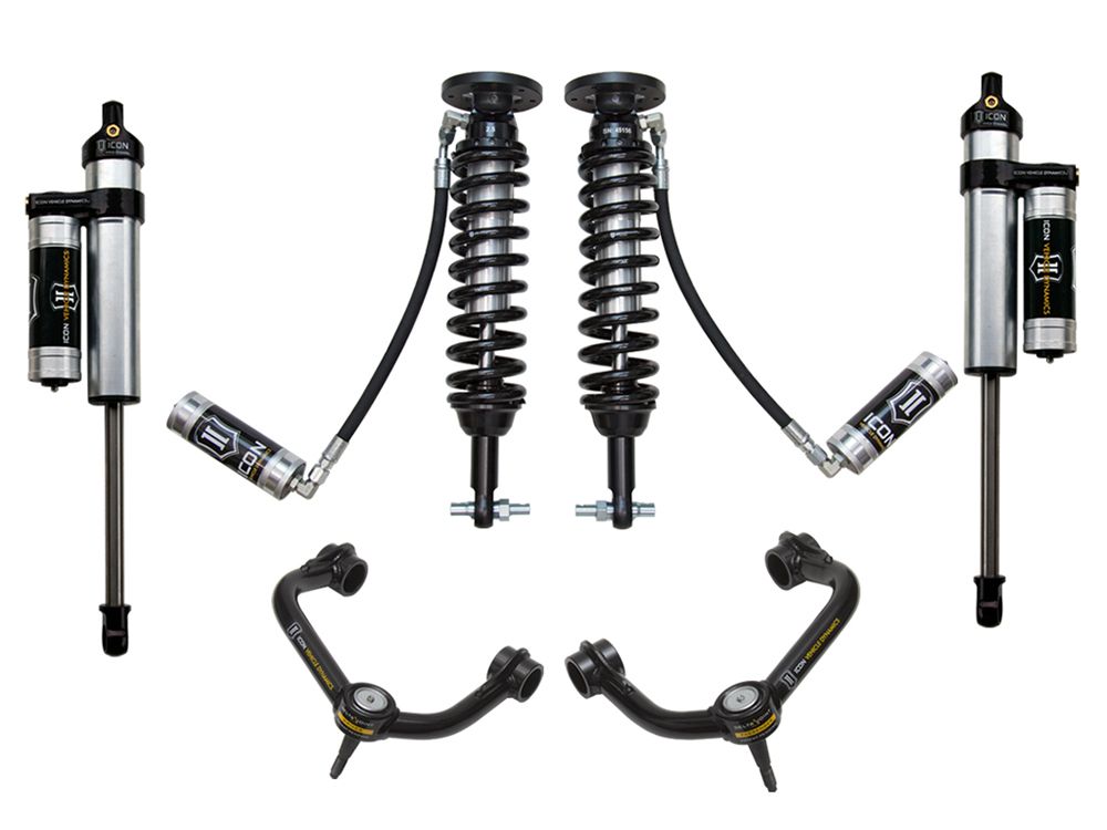 1.75-2.63" 2014 Ford F150 4wd Coilover Lift Kit by ICON Vehicle Dynamics - Stage 4 (with tubular steel upper control arms)