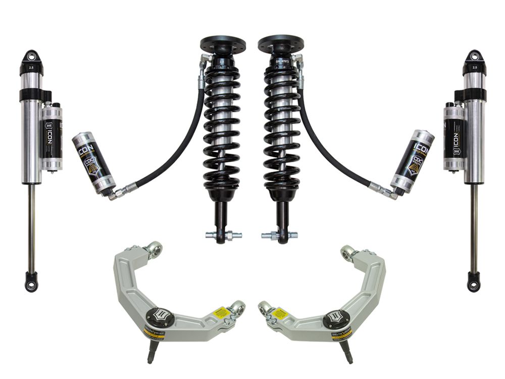 1.75-2.63" 2014 Ford F150 4wd Coilover Lift Kit by ICON Vehicle Dynamics - Stage 5 (with billet aluminum upper control arms)