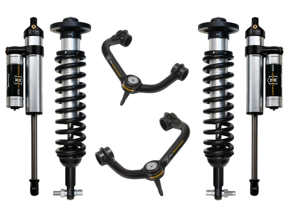 0-2.63" 2014 Ford F150 2wd Coilover Lift Kit by ICON Vehicle Dynamics - Stage 3 (with tubular steel upper control arms)
