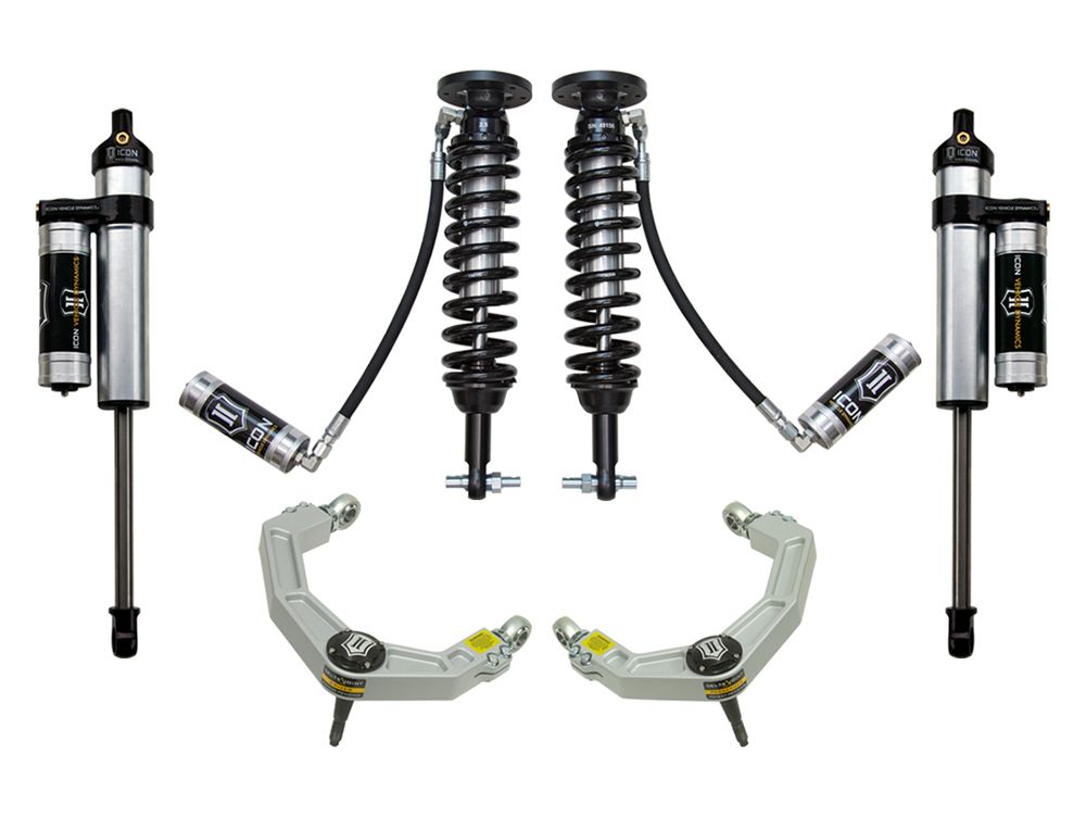 1.75-2.63" 2014 Ford F150 2wd Coilover Lift Kit by ICON Vehicle Dynamics - Stage 4 (with billet aluminum upper control arms)