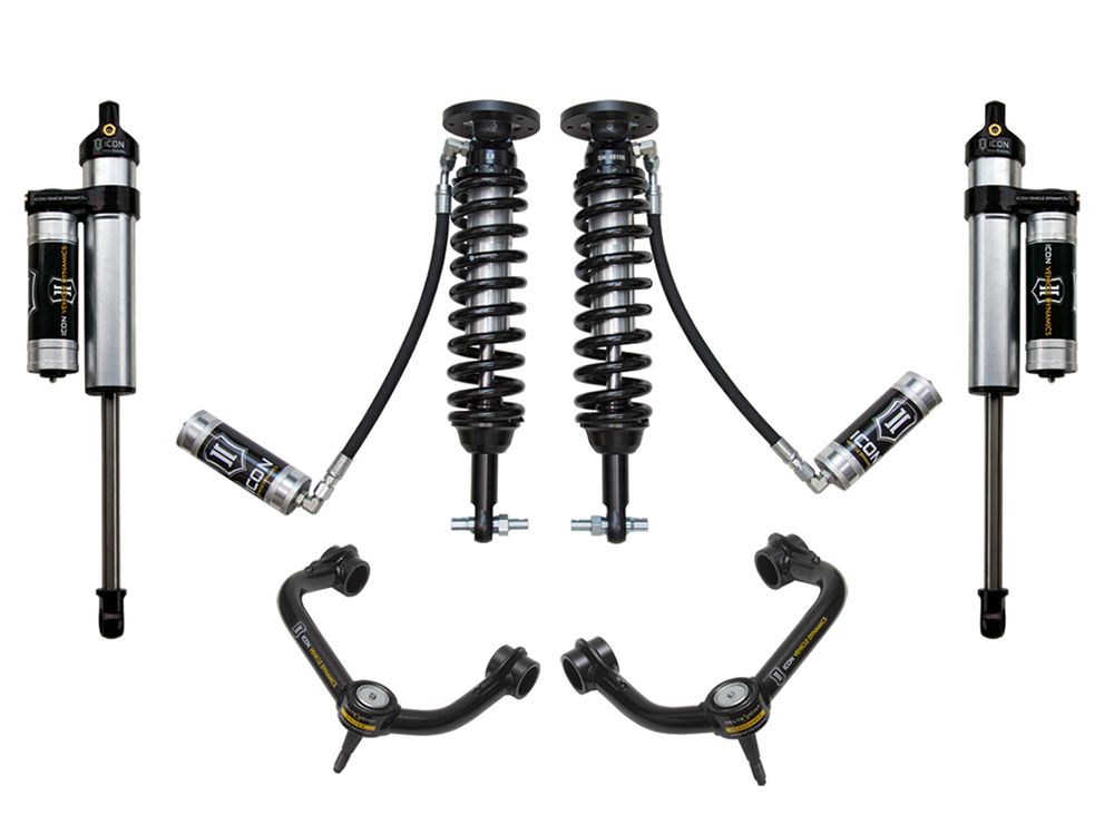1.75-2.63" 2014 Ford F150 2wd Coilover Lift Kit by ICON Vehicle Dynamics - Stage 4 (with tubular steel upper control arms)