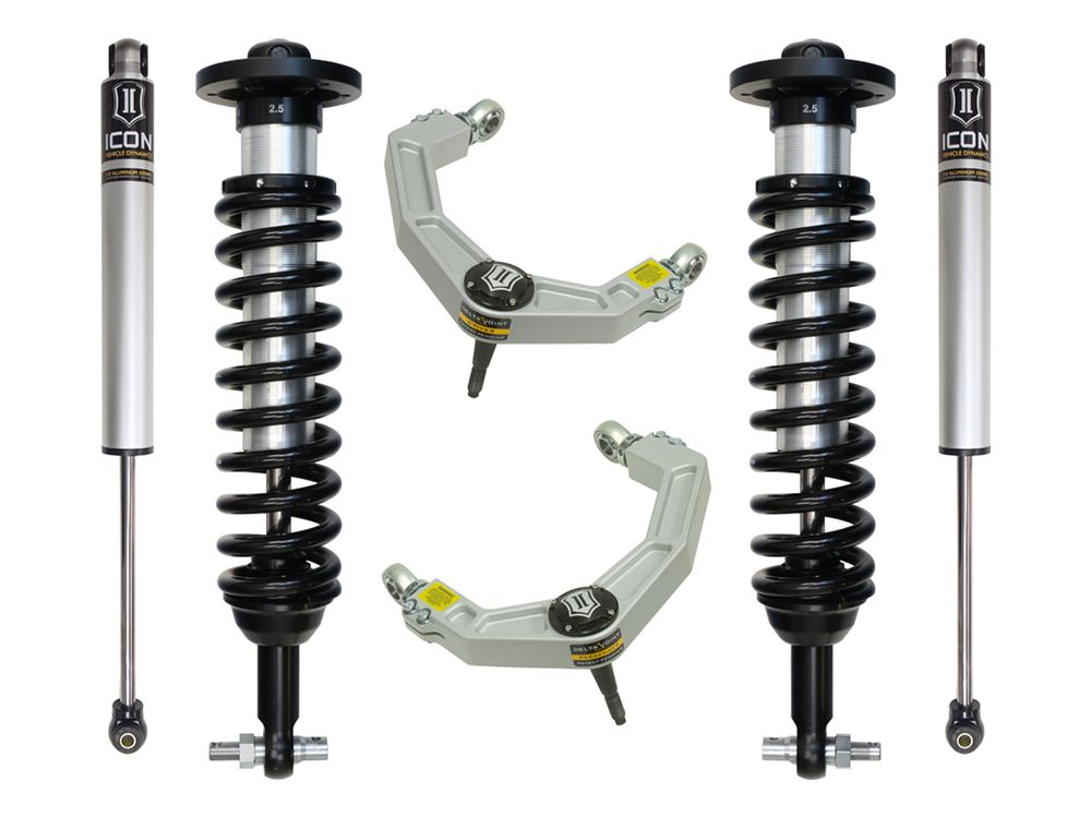 0-2.63" 2015-2020 Ford F150 4wd Coilover Lift Kit by ICON Vehicle Dynamics - Stage 2 (with billet aluminum upper control arms)