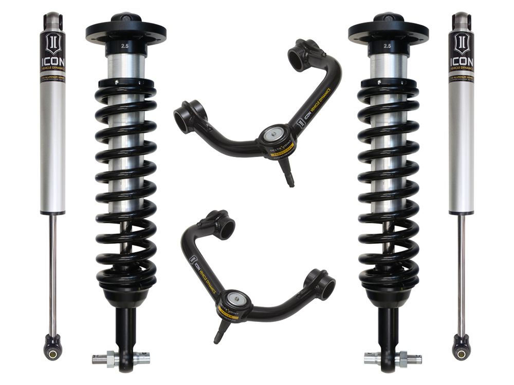 0-2.63" 2015-2020 Ford F150 4wd Coilover Lift Kit by ICON Vehicle Dynamics - Stage 2 (with tubular steel upper control arms)