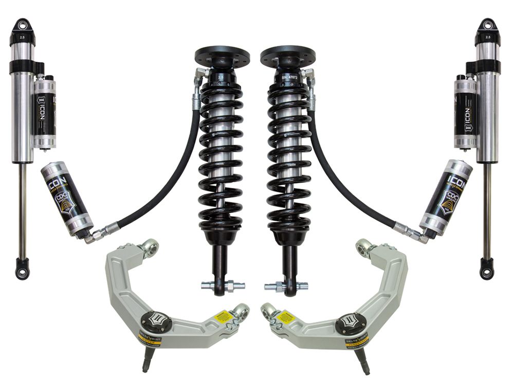 2-2.63" 2015-2020 Ford F150 4wd Coilover Lift Kit by ICON Vehicle Dynamics - Stage 5 (with billet aluminum upper control arms)