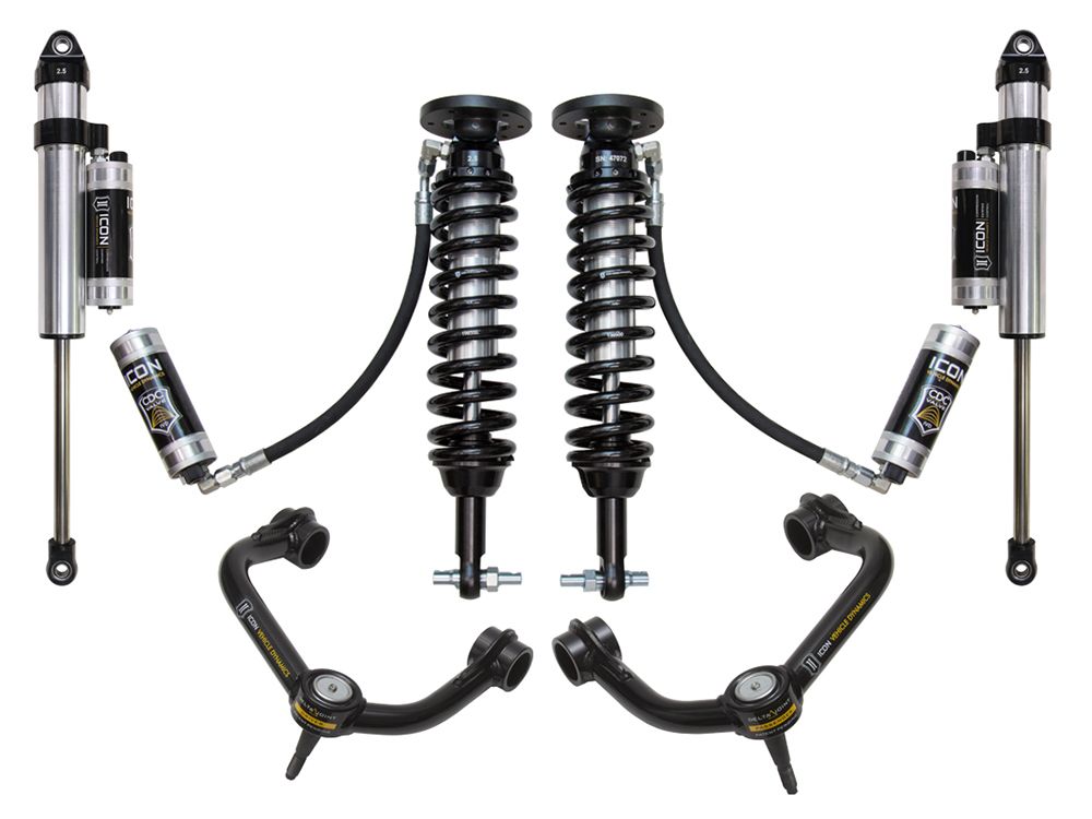 1.75-3" 2015-2020 Ford F150 2wd Coilover Lift Kit by ICON Vehicle Dynamics - Stage 5 (with tubular steel upper control arms)