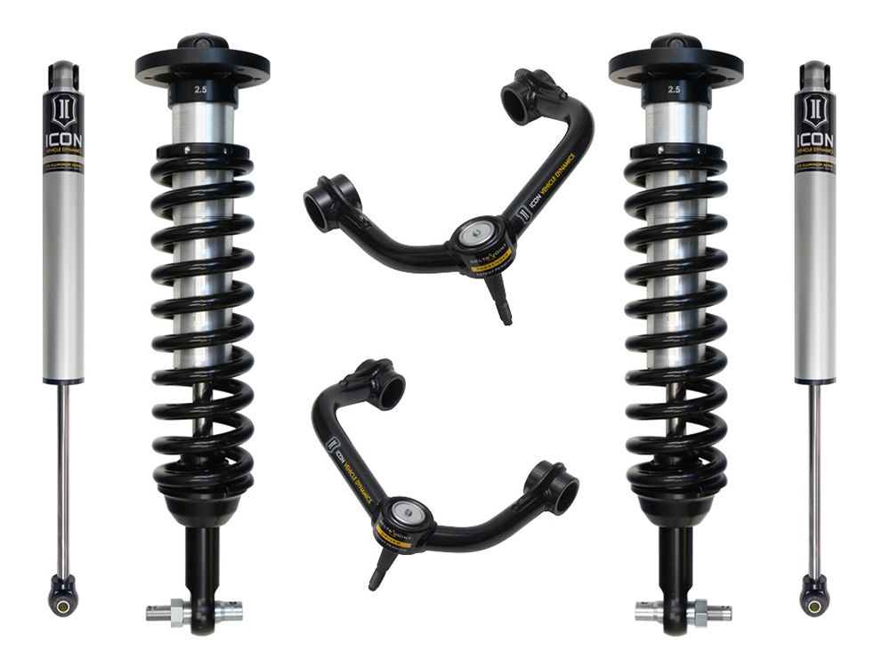 0-3" 2021-2023 Ford F150 2wd Coilover Lift Kit by ICON Vehicle Dynamics - Stage 2 (with tubular steel upper control arms)