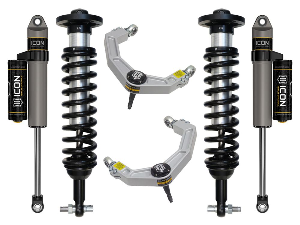 0-3" 2021-2023 Ford F150 2wd Coilover Lift Kit by ICON Vehicle Dynamics - Stage 3 (with billet aluminum upper control arms)
