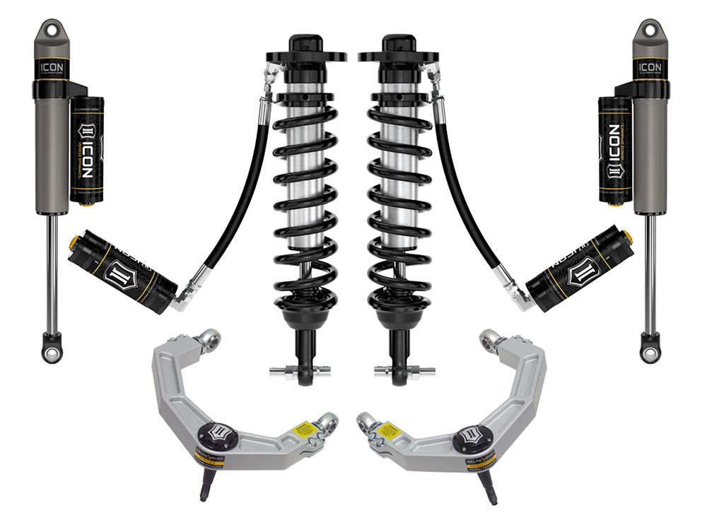 0-3" 2021-2022 Ford F150 2wd Coilover Lift Kit by ICON Vehicle Dynamics - Stage 4 (with billet aluminum upper control arms)