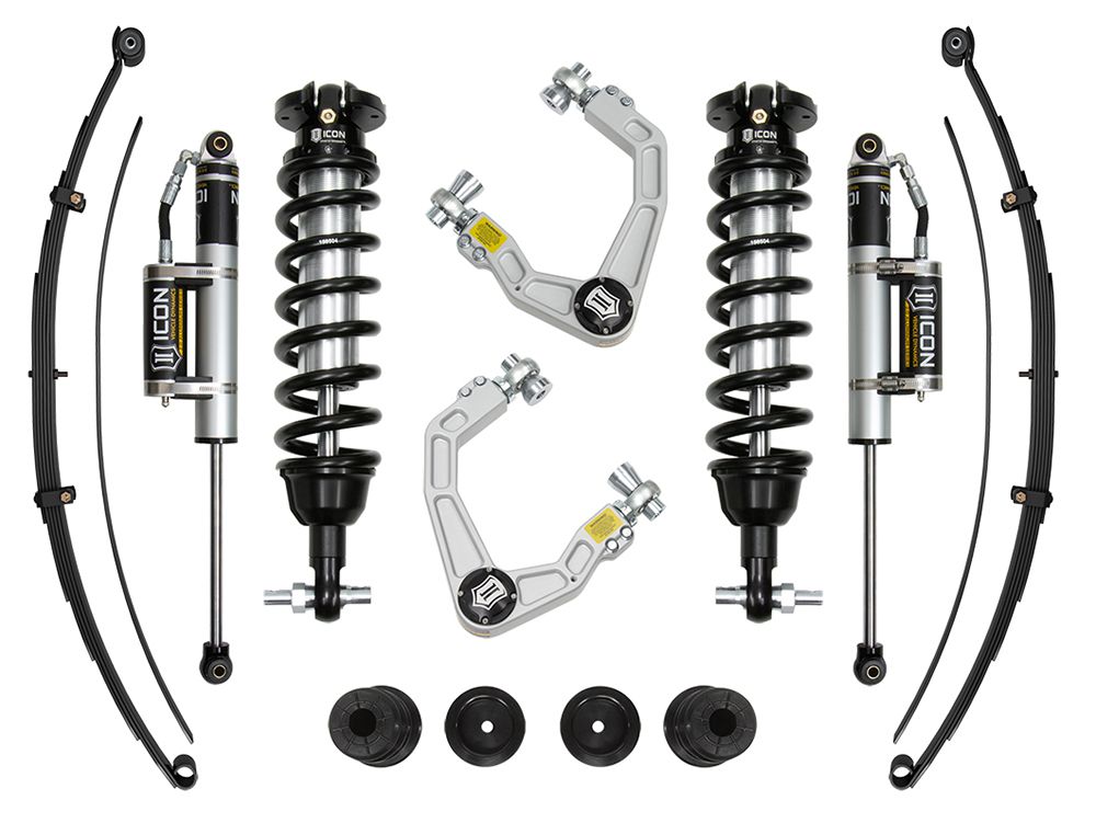 0-3.5" 2019-2021 Ford Ranger 4wd Lift Kit by ICON Vehicle Dynamics - Stage 6 (with billet aluminum upper control arms)