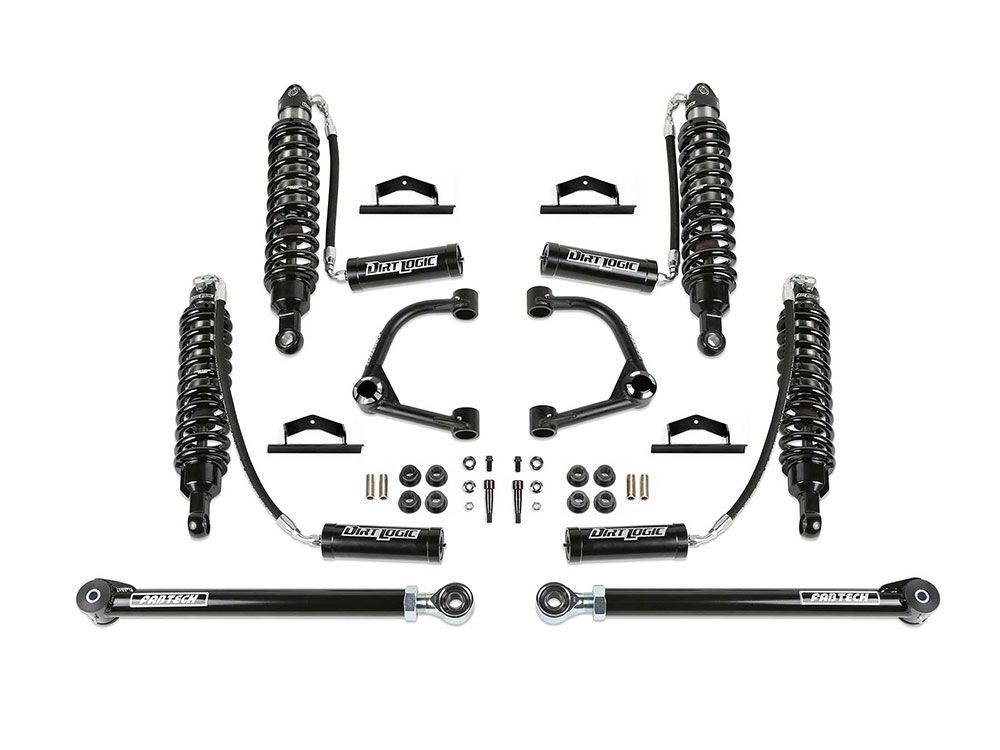4" 2021-2024 Ford Bronco 4-door 4wd (w/o factory Bilstein shocks) Upper Control Arm Lift Kit (w/Dirt Logic 2.5 Coilovers) by Fabtech