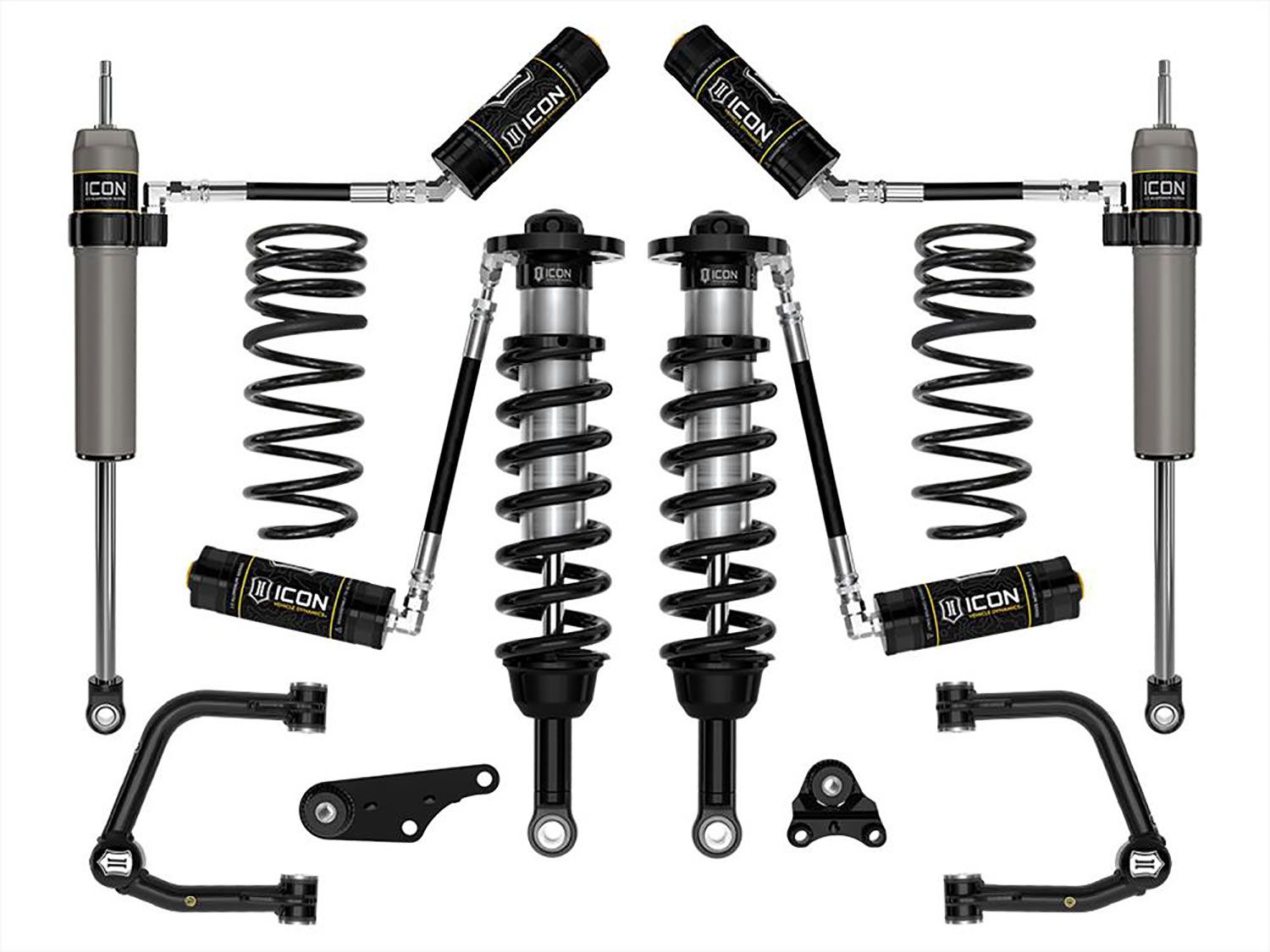 1.25-3" 2024 Toyota Tacoma 4wd Coilover Lift Kit (w/Tubular Upper Control Arms & .5" Rear Coil Springs) by ICON Vehicle Dynamics - Stage 4