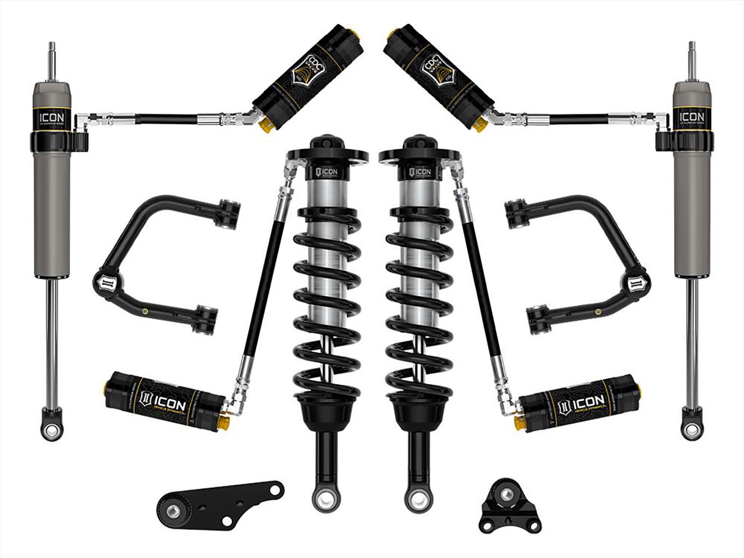 1.25-3" 2024 Toyota Tacoma 4wd Coilover Lift Kit (w/Tubular Upper Control Arms) by ICON Vehicle Dynamics - Stage 5
