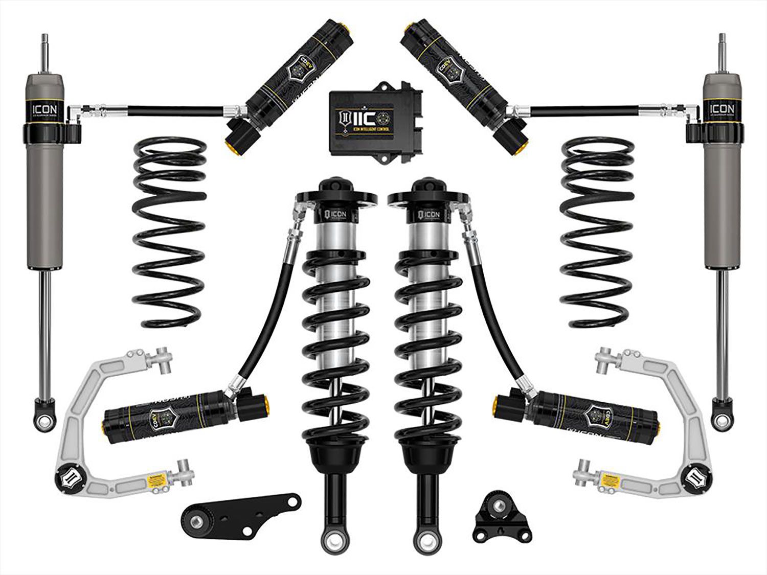 1.25-3" 2024 Toyota Tacoma 4wd Coilover Lift Kit (w/Billet Upper Control Arms & .5" Rear Coil Springs) by ICON Vehicle Dynamics - Stage 6