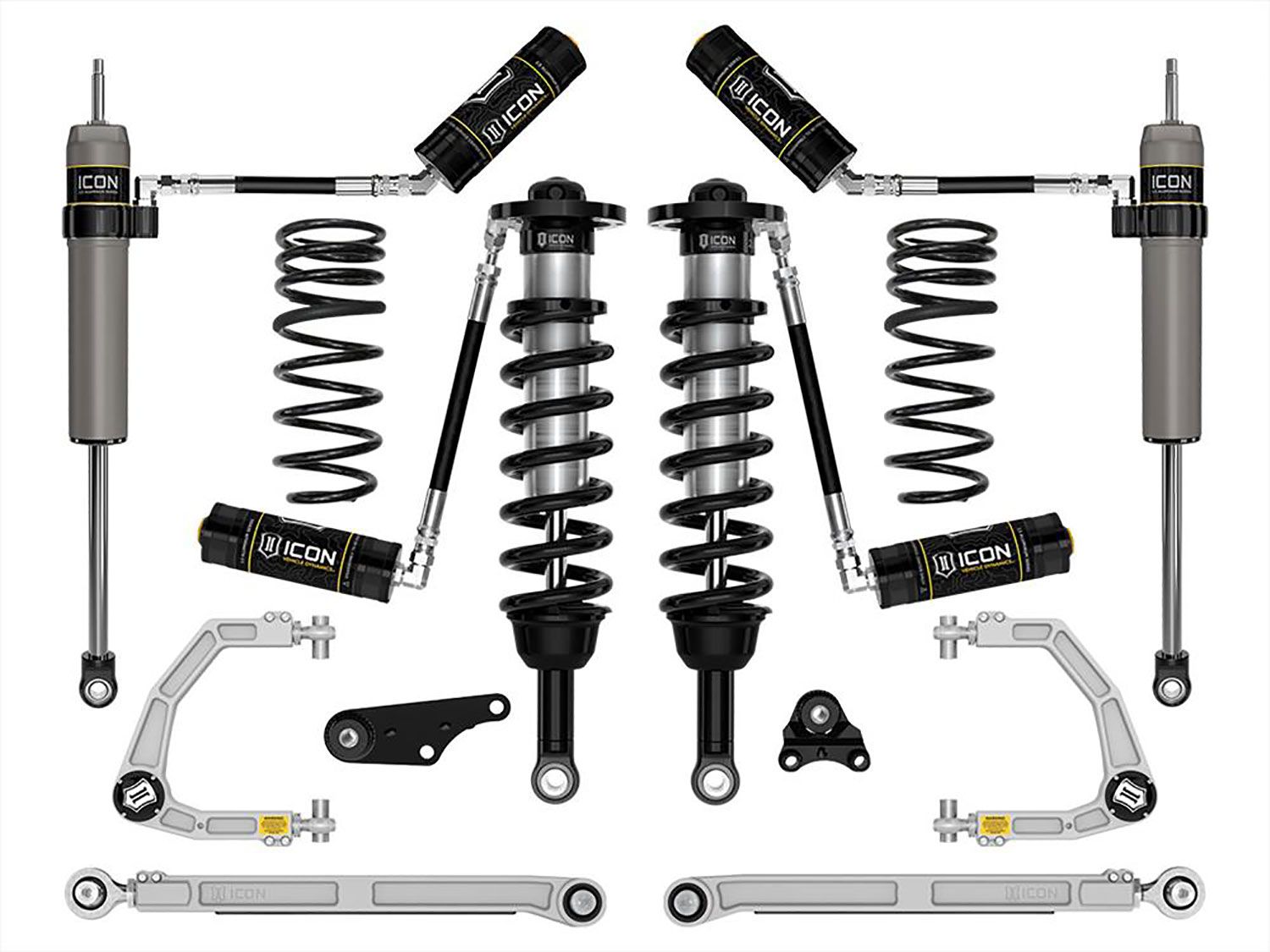 1.25-3" 2024 Toyota Tacoma 4wd Coilover Lift Kit (w/Billet Upper Control Arms & .5" Rear Coil Springs) by ICON Vehicle Dynamics - Stage 7