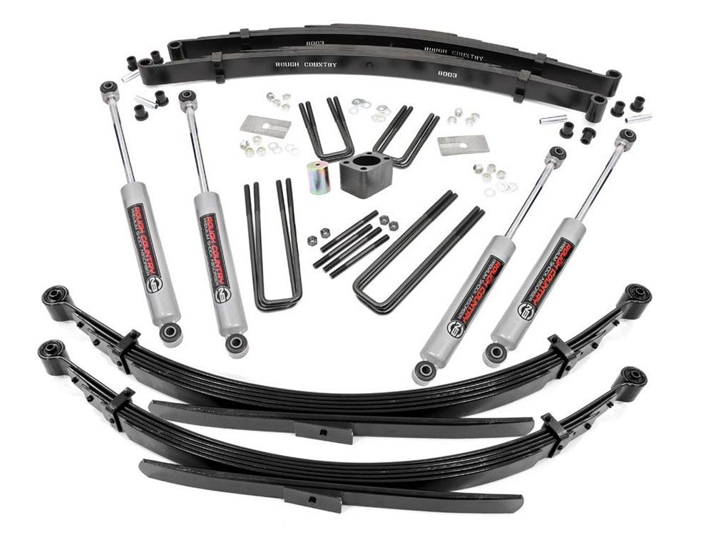 4" 1977-1993 Dodge W250 Pickup (w/Dana 60) 4WD Lift Kit (w/Rear Leaf Springs) by Rough Country