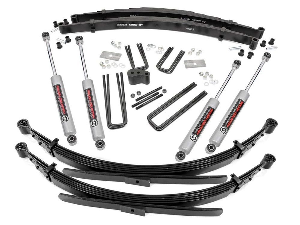 4" 1974-1993 Dodge Ramcharger 4WD Lift Kit (w/rear leaf springs) by Rough Country