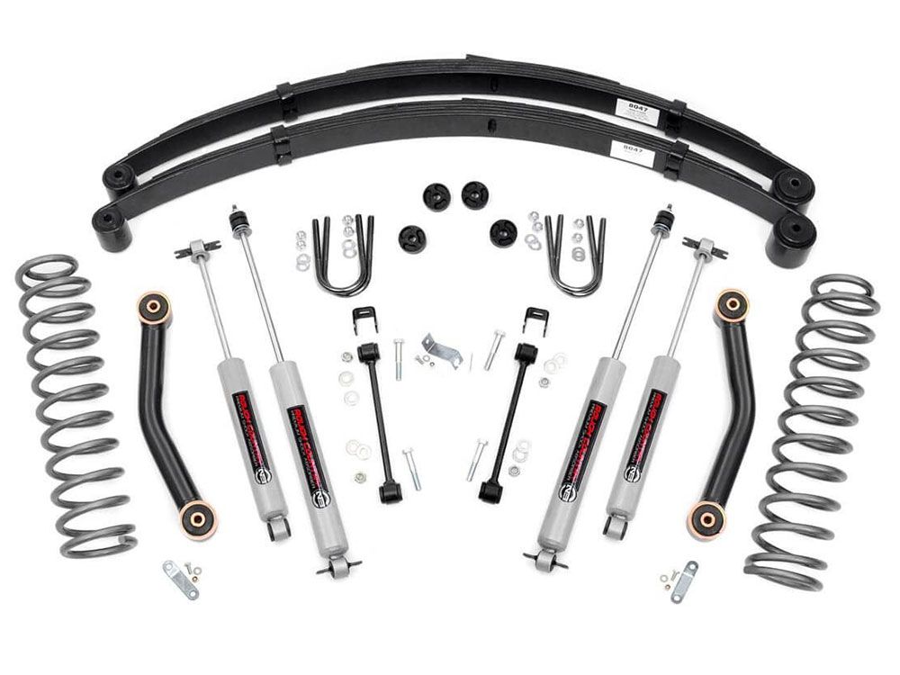 4.5" 1984-2001 Jeep Cherokee XJ 4WD Lift Kit by Rough Country (w/rear leaf springs)