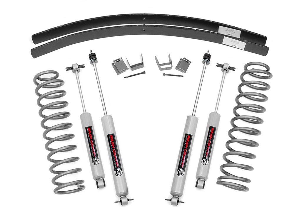 3" 1984-2001 Jeep Cherokee XJ 4WD Lift Kit by Rough Country (w/rear add-a-leafs)