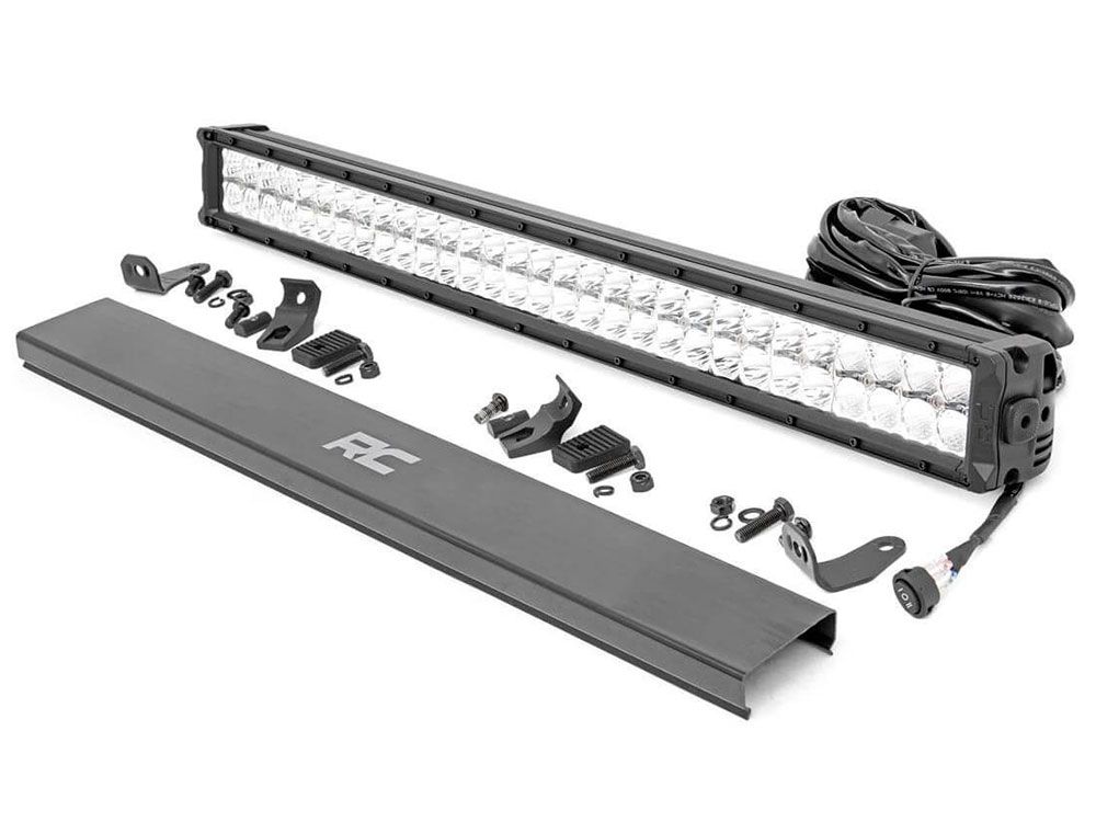 30" Cree LED Light Bar - (Dual Row | Chrome Series w/ Cool White DRL) by Rough Country