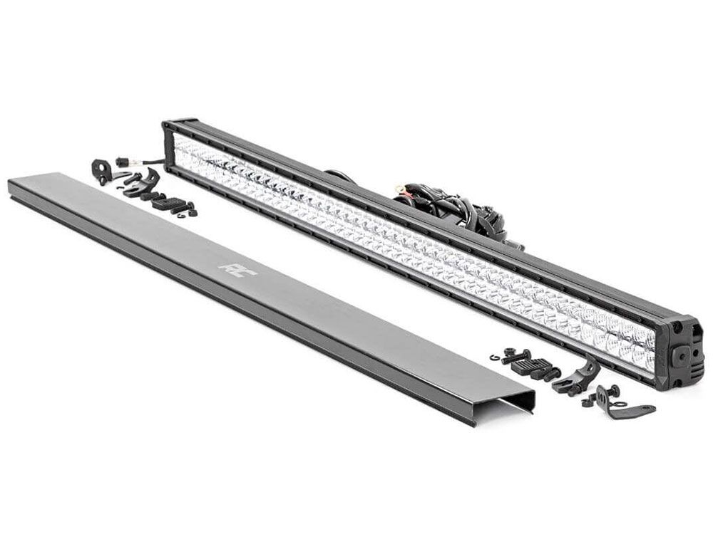 50" Cree LED Light Bar - (Dual Row | Black Series w/ Cool White DRL) by Rough Country
