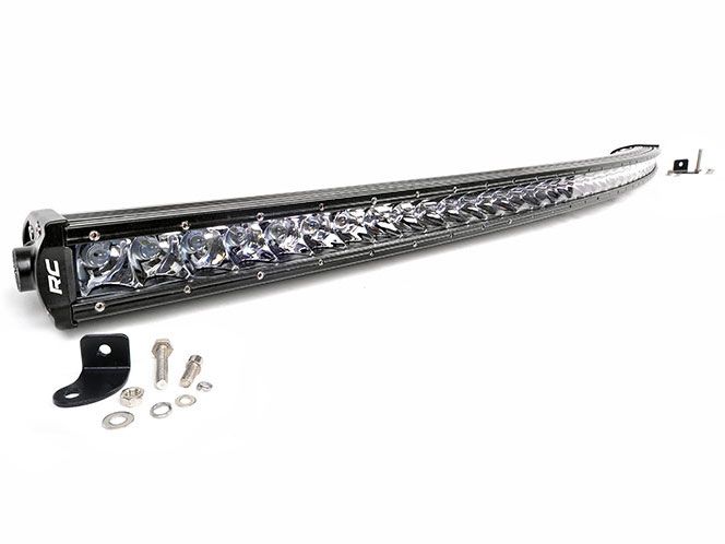 50" Curved Cree LED Light Bar - (Single Row | Chrome Series) by Rough Country