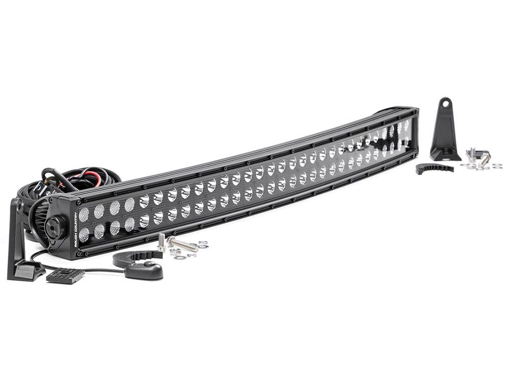 30" Curved Cree LED Light Bar - (Dual Row | Black Series) by Rough Country