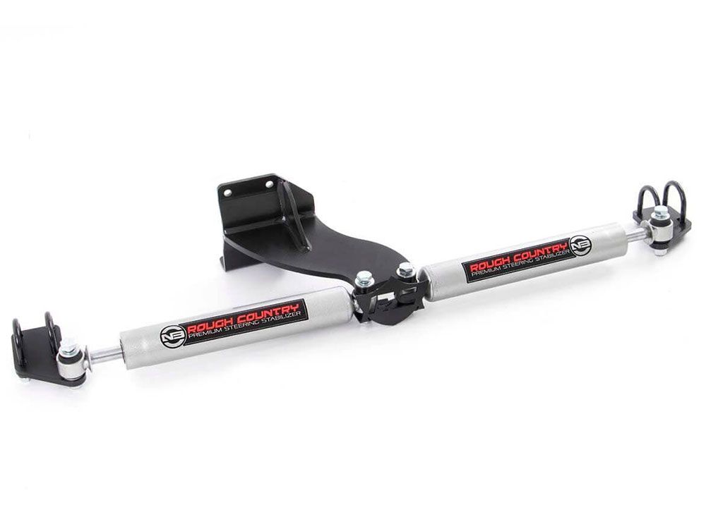 Ram 2500 2014-2023 Dodge 4WD - Dual Steering Stabilizer Kit by Rough Country